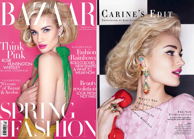 Rosie é estrela do editorial by Carine Roitfeld, nossa diretora global de moda - Fotos. reprodução