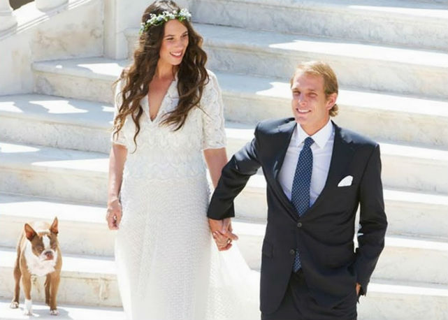 Registro do casamento civil de Tatiana Santo Domingo e Andrea Casiraghi, que aconteceu em agosto 2013 - Foto: Reprodução