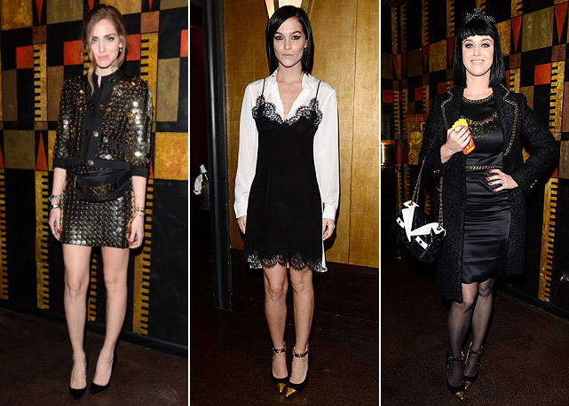 Da esquerda para a direita: Chiara Ferragni, Leight Lezark e Katy Perry - Fotos: Getty Images