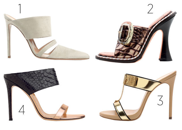 1 - Altuzarra; 2 - Rochas; 3 - Casadei; 4 - Gianvito Rossi - Fotos: divulgação
