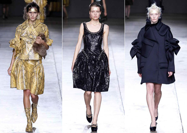 Três looks do desfile de inverno 2015 de Simone Rocha - Fotos: Getty Images