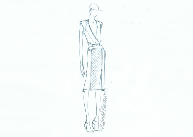Um dos croquis do verão 2015 da estilista Giuliana Romano - Foto: divulgação