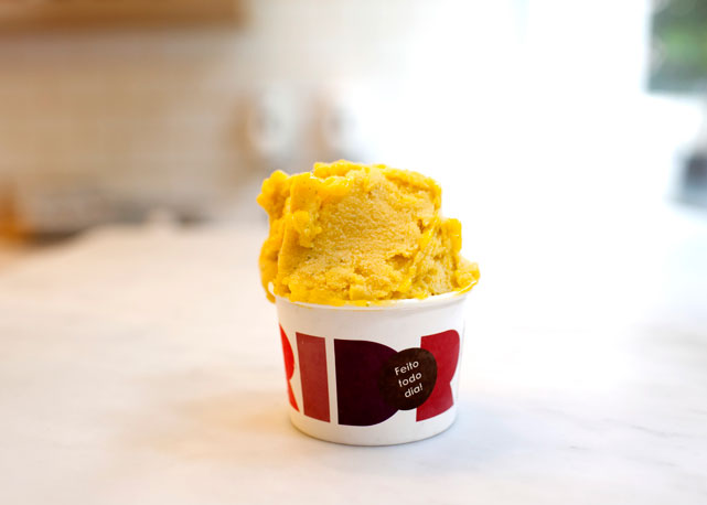 O sorbet de manga com gengibre e hortelã assinado pela chef Renata Vanzetto - Foto: Divulgação