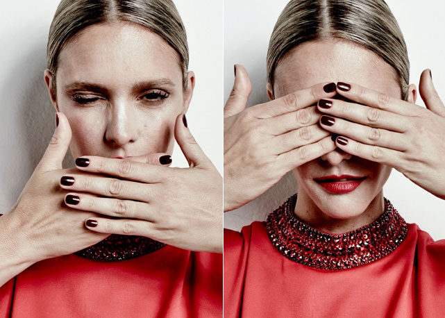 "Volta e meia também me atraco com um hambúrguer e depois me exercito que nem louca como forma de compensação" - Fotos: Reprodução/Harper's Bazaar