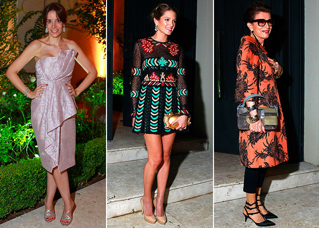 Da esquerda para a direita: Laninha Moraes veste J.Mendel; Helena Bordon de Valentino; e Costanza Pascolato de Prada - Foto: Arthur Vahia/SiteRG