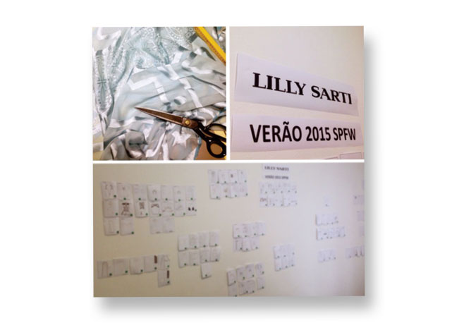 Tecidos e alguns desenhos técnicos do verão 2015 da Lilly Sarti - Foto: divulgação 
