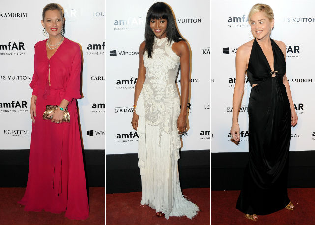 Kate Moss, Naomi Campbell e Sharon Stone - Fotos: Alexandre Virgilio/Site RG