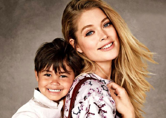 Doutzen Kroes e o filho Phyllon - Foto: Reprodução