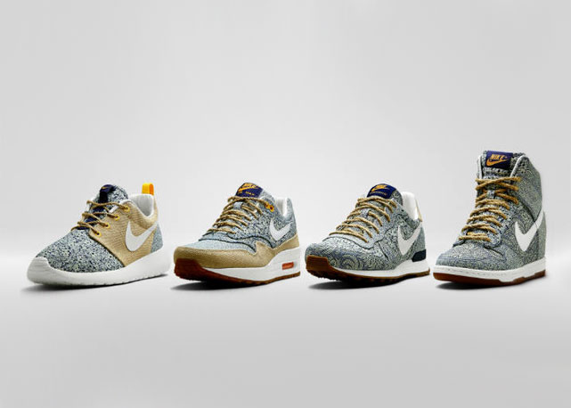 Os tenis da parceria Nike e Liberty - Foto: divulgação