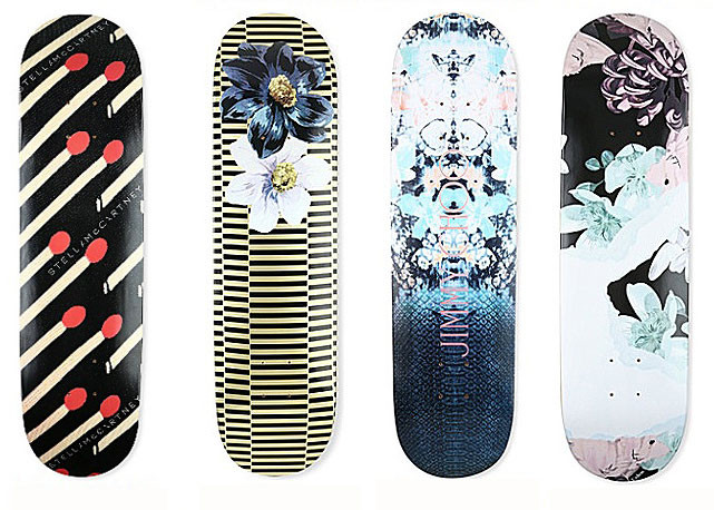 Da esquerda para a direita, os modelos desenhados por: Stella McCartney, Dries Van Noten,Jimmy Choo e Erdem (£75, cerca de R$280, cada) - Fotos: reprodução