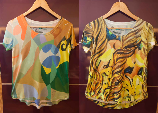 Algumas das camisetas criadas na parceria -  Foto:divulgação