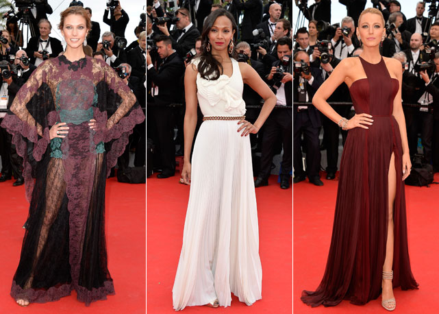 Karlie Kloss de Valentino, Zoe Saldana de Victoria Beckham e Blake Lively de Gucci Première - Fotos: Getty Images