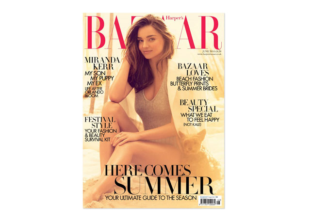 Miranda na capa da Bazaar UK de junho - Foto:Alexi Lubomirski/divulgação