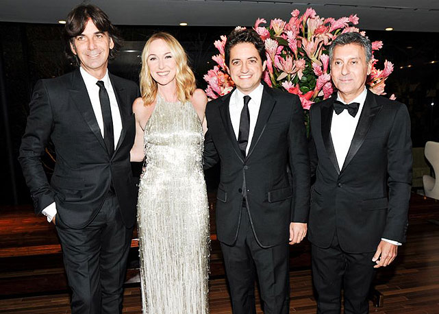 Da esquerda para a direita: Patrizio di Marco, Frida Giannini, Carlos Jereissati Filho e Roberto Paz - Foto: Luciana Prezia e BFA Images/divulgação