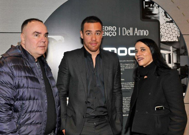 Pedro com Reinaldo Lourenço e Gloria Coelho - Foto: divulgação