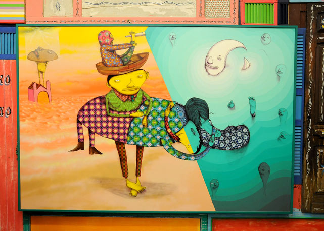 A obra " How many rivers we have to cross" expostas da mostra - Foto:Alexandra Virgilio/SiteRG