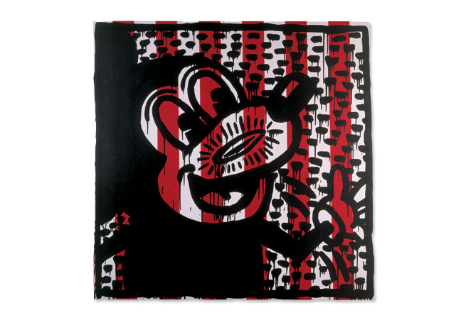 Mickey Mouse (1981), de Keith Haring, uma das obras do acervo de Sylvio que vem ao Brasil - Foto: divulgação
