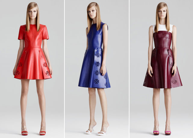 Vestidos de couro cortados à laser - Foto: reprodução