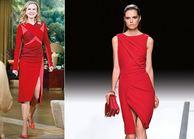 À esquerda, Nicole Kidman; à direita, look do verão de Elie Saab - Fotos: reprodução/Harper's Bazaar