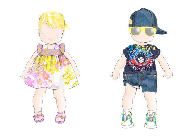 Os looks para os bebês interagem com a coleção dos Juniors - Fotos:divulgação