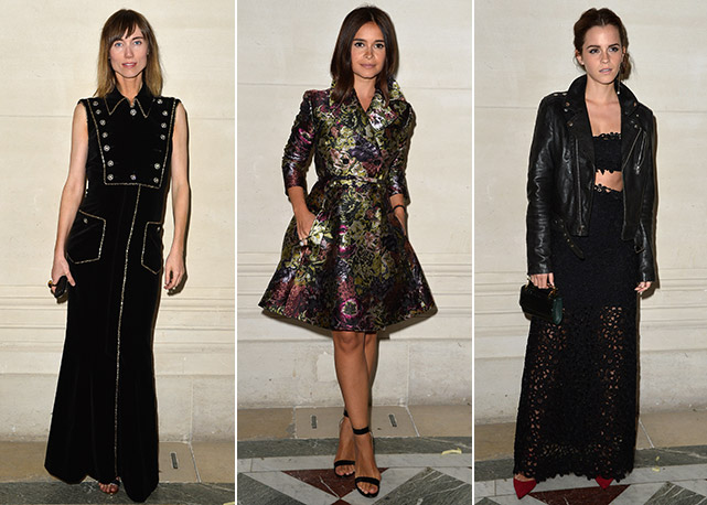 Da esquerda para a direita: Anya Ziourova, Miroslava Duma e Emma Watson - Fotos: Getty Images