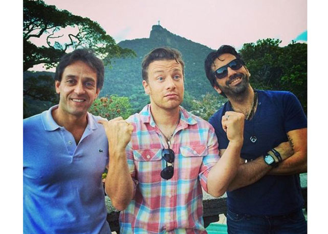 Jamie com Lisandro Lauretti e Marcel Gholmieh - Foto: reprodução/Instagram