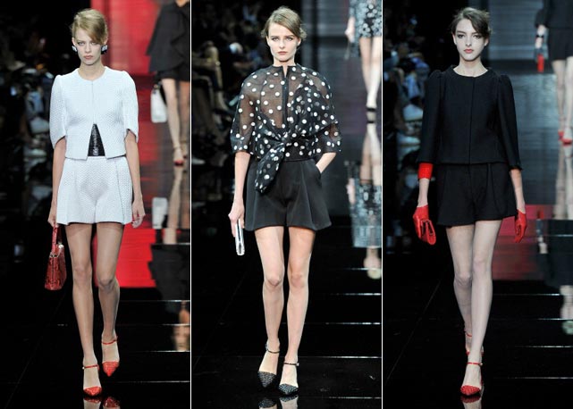 Peças de alfaiataria no show da Armani Privé - Fotos: Getty Images