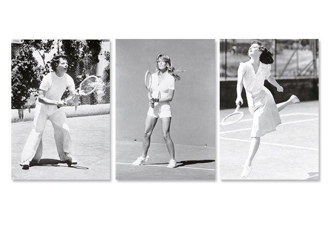 Game! Acimda, da esq. para a dir., as atrizes Katharine Hepburn, Farrah Fawcet e Ava Gardner - Fotos: Reprodução/Harper's Bazaar