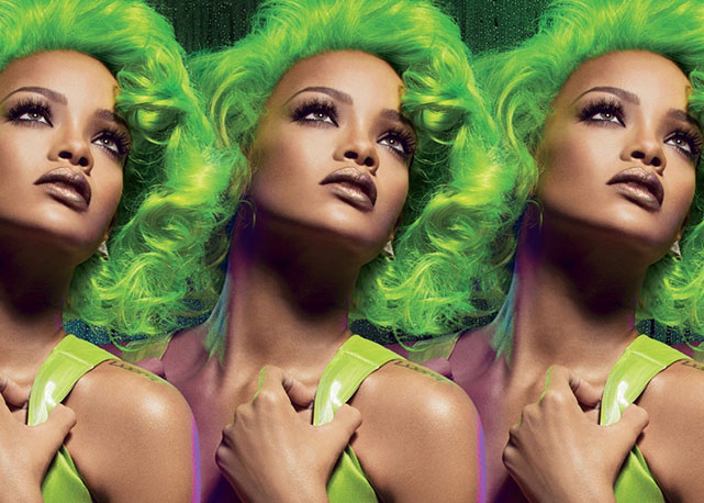 RiRi de cabelos verdes para a M.A.C - Foto: divulgação