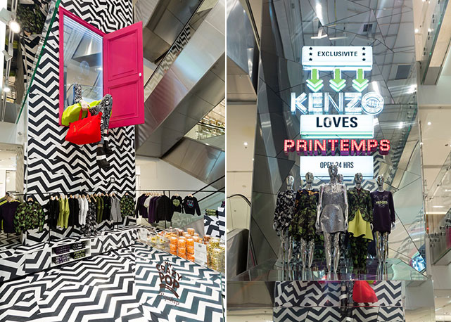 Decoração da Printemps by Kenzo - Fotos: reprodução