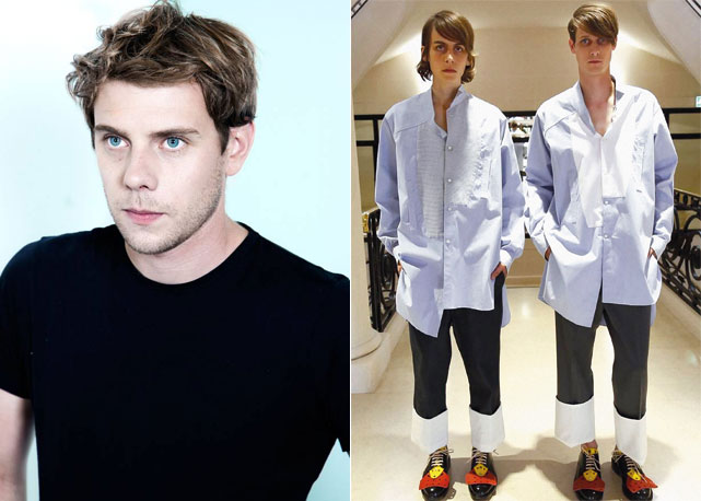     O estilista Jonathan Anderson e na direita o verão 2015 masculino da Loewe - Foto: divulgação