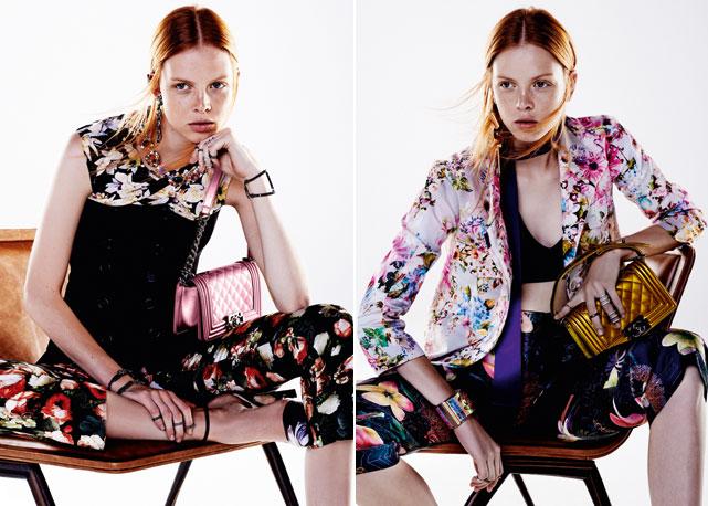 Modelo Dani Witt mostra as flores da vez - Foto: reprodução/Harper's Bazaar 
