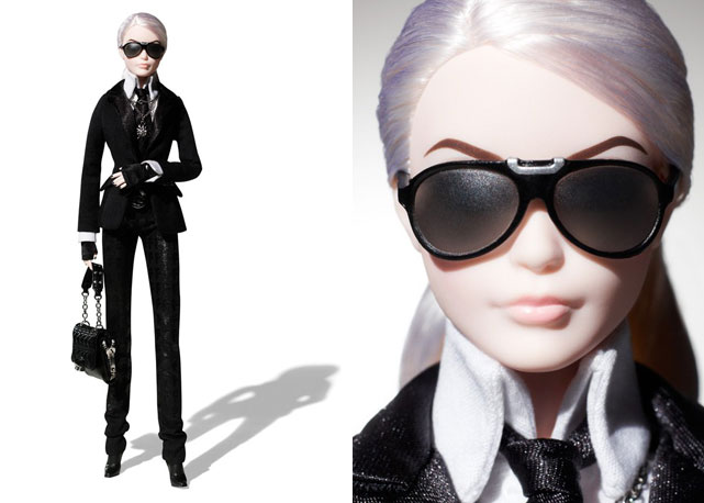 O look total da Barbie Karl Lagerfeld - Fotos: reprodução