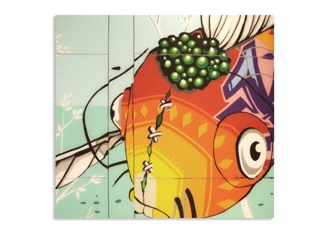 O desenho street art de Binho Ribeiro - Foto: divulgação