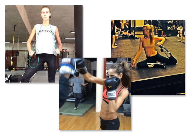 Clube da luta! Renata kuerten, Izabel Goulart e Carol Trentini dividem cliques de seus treinos com seguidores no Instagram - Fotos: Reprodução/Instagram