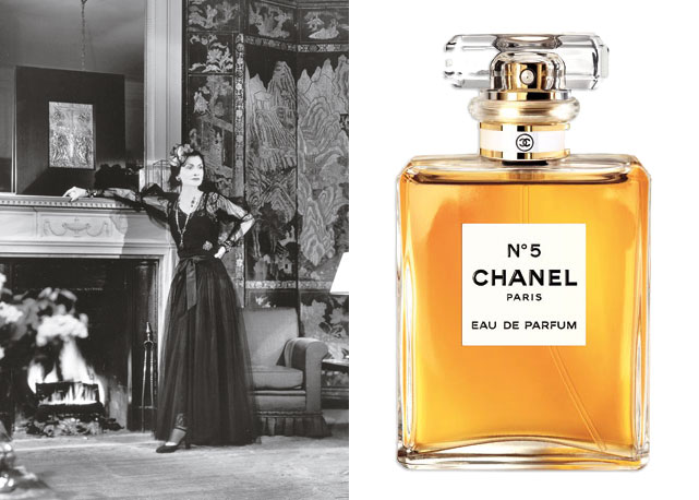 Coco Chanel na primeira campanha do perfume e o frasco do clássico Chabnel  - Fotos:reprodução/Bazaar