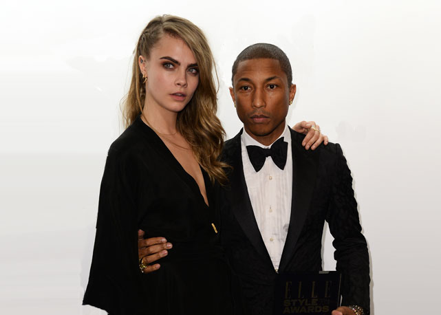  Cara Delevinge e Pharrell Williams, dupla prepara projeto musical em segredo! - foto: Getty Images