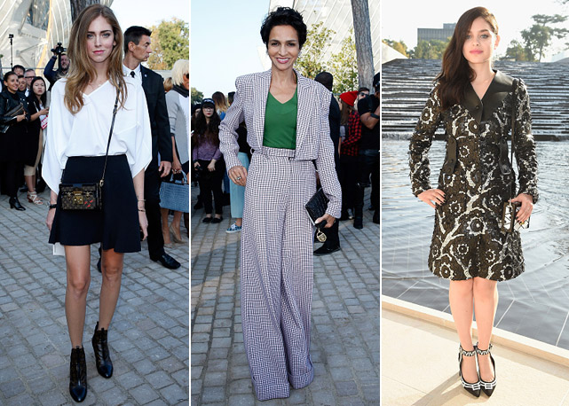 Da esquerda para a direita: Chiara Ferragni, Farida Khelfa e Odeya Rush - Fotos: Getty Images
