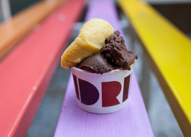 Para a nova estação, a gelateria trouxe o irreverente sabor de sorbet: tangerina com manjericão e notas de morango - que ficam ainda melhores se combinados com o clássico sorbet da Dri Dri de chocolate - Foto: divulgação