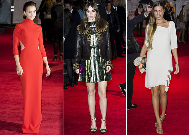 Da esquerda para a direita: Lily Collins, Suki Waterhouse e Amber Le Bon - Fotos: Getty Images