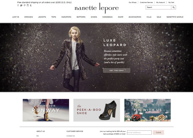 Site da Nanette Lepore - Foto: reprodução