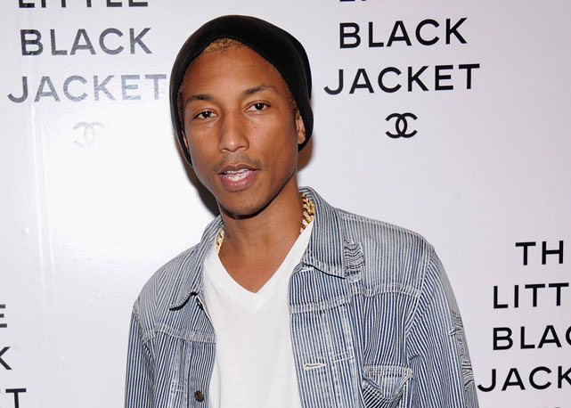 Pharrell na abertura da expo "The Little Black Jacket" em 2012, em Nova York - Foto: Getty Images