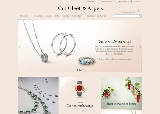 Site da Van Cleef & Arpels - Foto: reprodução