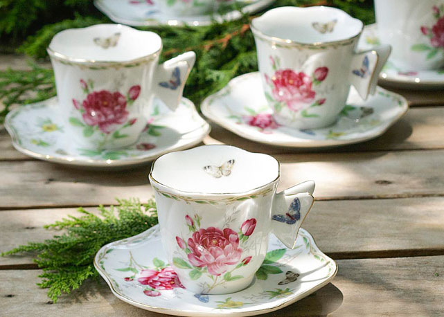 Set Xícaras Cafe Jardim 6 peças (R$260) - Foto: divulgação 