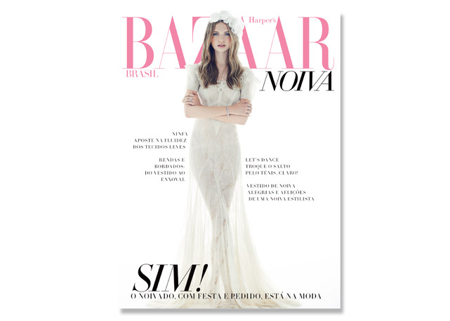 A capa da nova Bazaar Noiva, que está nas bancas! - Foto: reprodução/Harper's Bazaar