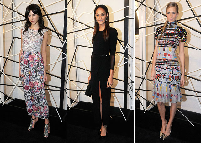 Da esquerda para a direita: Caroline Seiber, Joan Smalls e Poppy Delevingne - Fotos: Getty Images