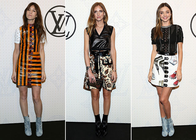 Da esquerda para a direita: Charlotte Gainsbourg, Chiara Ferragni e Miranda Kerr - Fotos: Getty Images