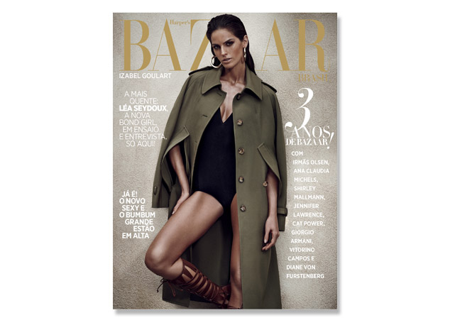 Iza Goulart na capa de novembro da Bazaar! - Foto: reprodução/Harper's Bazaar