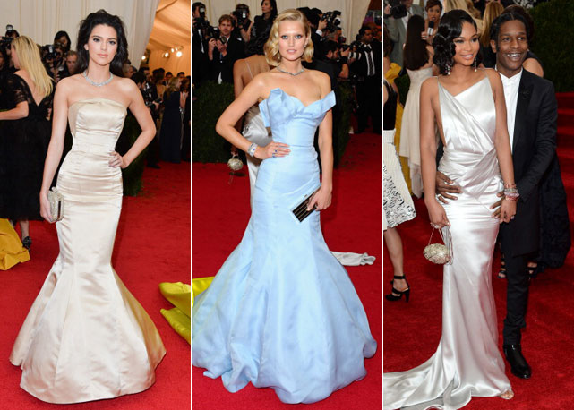 Kendall Jenner, Toni Garrn e Chanel Iman no Met Gala - Fotos: Getty Images