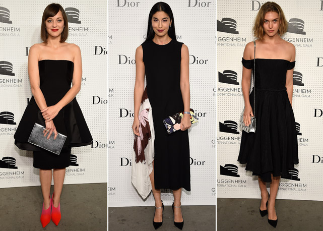 Da esquerda para a direita: Marion Cotillard, Caroline Issa e Arizona Muse - Foto: Getty Images